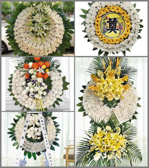 山东莱芜莱城区和庄镇上佛羊村花圈速递